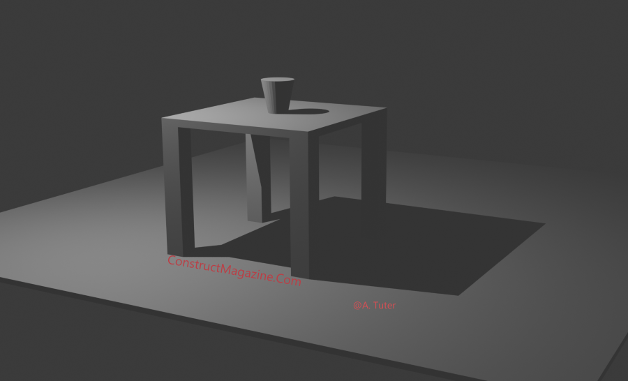glass on a table on a surface